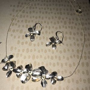 Silpada Garden Whimsy Necklace & Earring Set